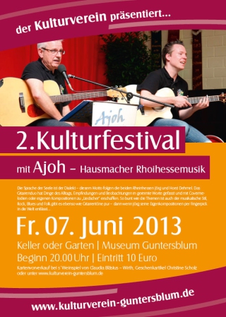 Plakat Kulturfestival Guntersblum 2013 Teil 2
